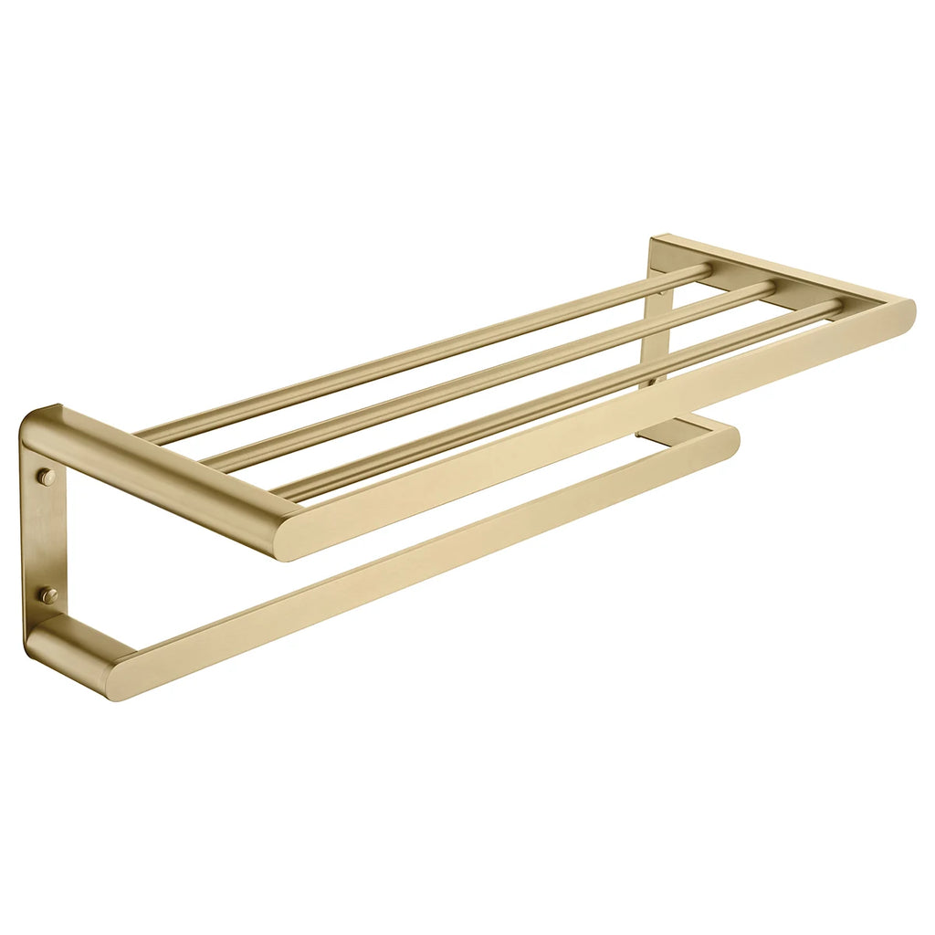 Luxury Wall Mounted Brushed Gold Bathroom Accessories Set Stainless Steel Towel Bar Set Hardware Accessories