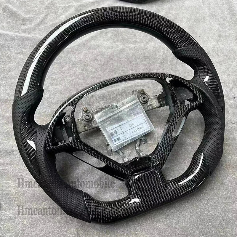 Wholesale Carbon Fiber Perforated Leather Steering Wheel for Infiniti G27 G37 Cheap High Quality Car Accessory