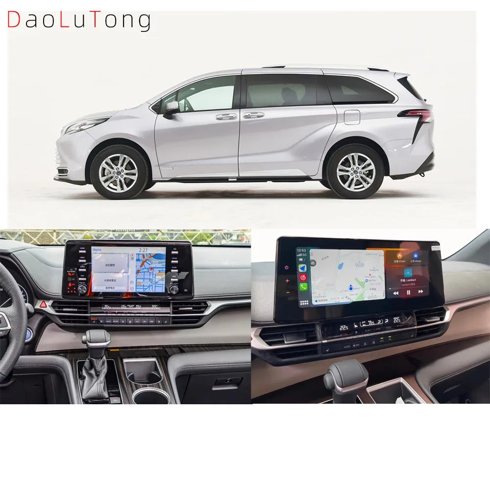 12.3" OLED 1920x720 Screen Android 13 Car Radio Dashboard Mount for Sienna 2021 Stereo CarPlay 8+128g DSP BT 4G LTE WiFi