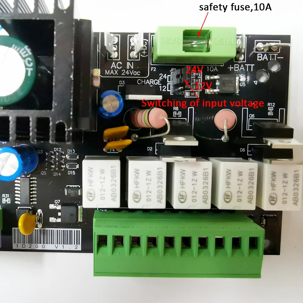 Use 220VAC 110VAC Output DC 12V 24V PCB Board of Automatic Double Arms Swing Gate Opener Control Board Panel Motherboard Card