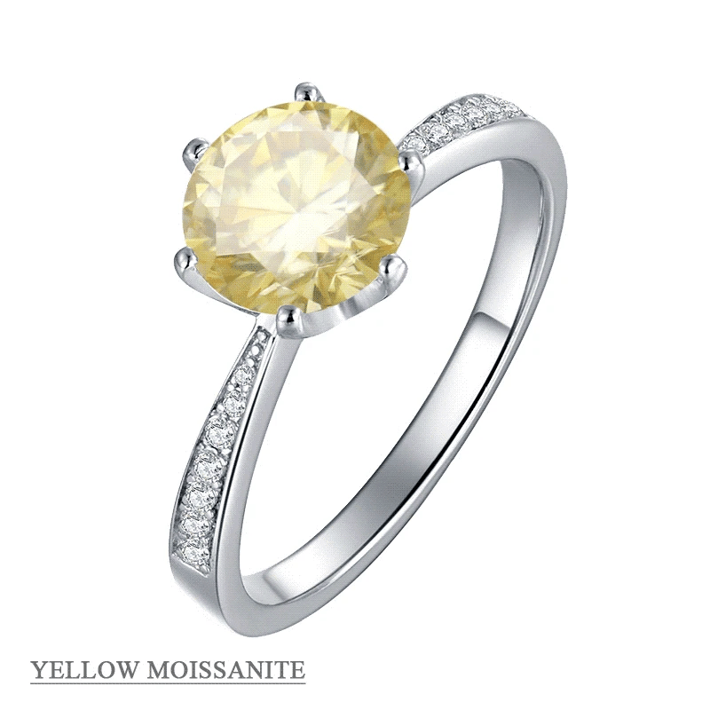 Abiding Jewelry 925 Sterling Silver Customized Jewellery Moissanite Diamond Jewelry 2CT Moissanite Ring
