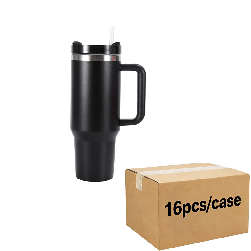 US in Stock Rainbow Plated 40oz insulated Steel Tumbler with Leak-Proof Lid for Secure Carry Anywhere