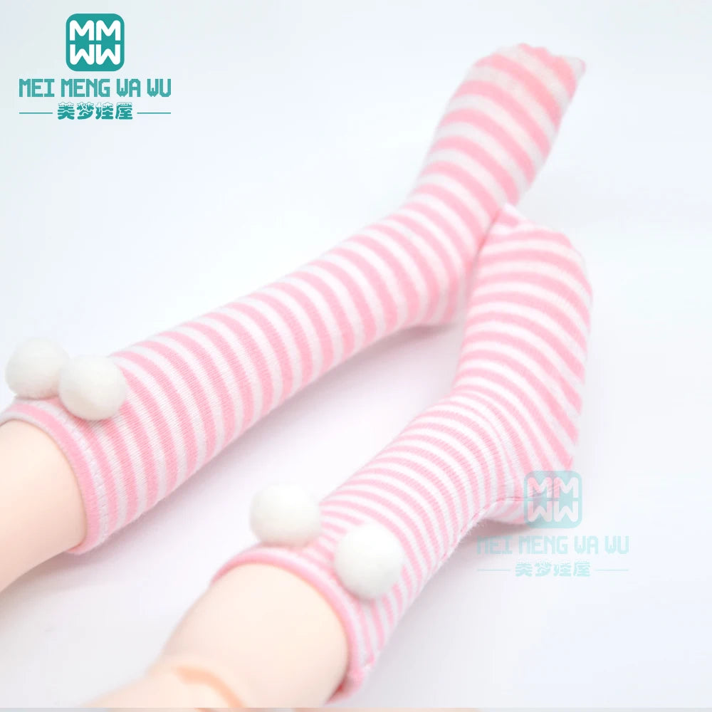 BJD Accessories for 1/3 BJD SD DD Doll Fashion Striped Socks, Reticulated Stockings, Lace Stockings