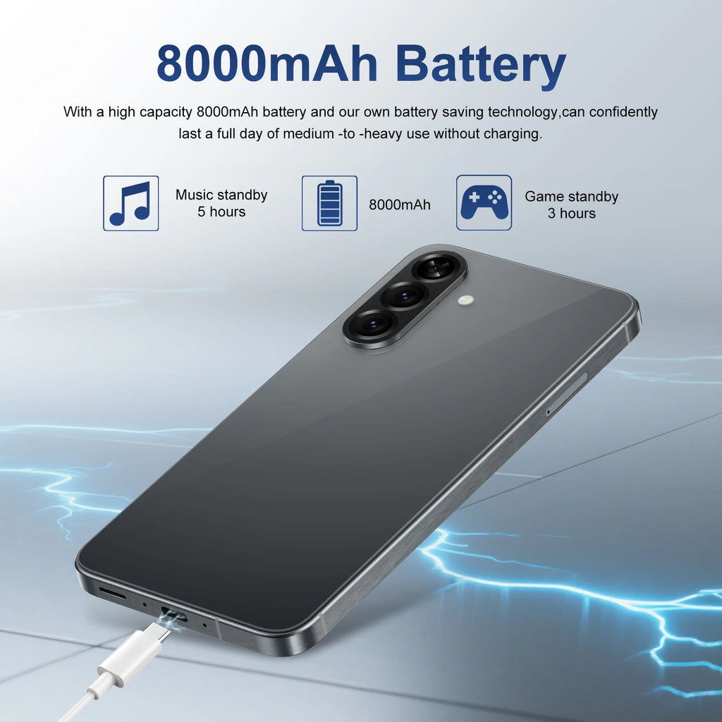Brand New A56 5G Smartphone 7.3 Inch Face Unlock 16GB+1TB Android 14 72+108MP HD Camera Dual Card Shockproof CDMA Gaming Phone