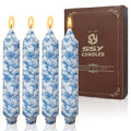 7Inch Pillar Candles Handmade Unscented 4PCS Small Taper Candle Sticks for Festive Parties Wedding Home Decor