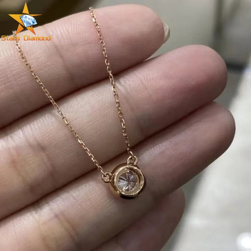 Classic Lab Created Diamond IGI Certified Round Oval CVD HPHT Loose Synthetic Lab Grown Diamond Necklace for Woman