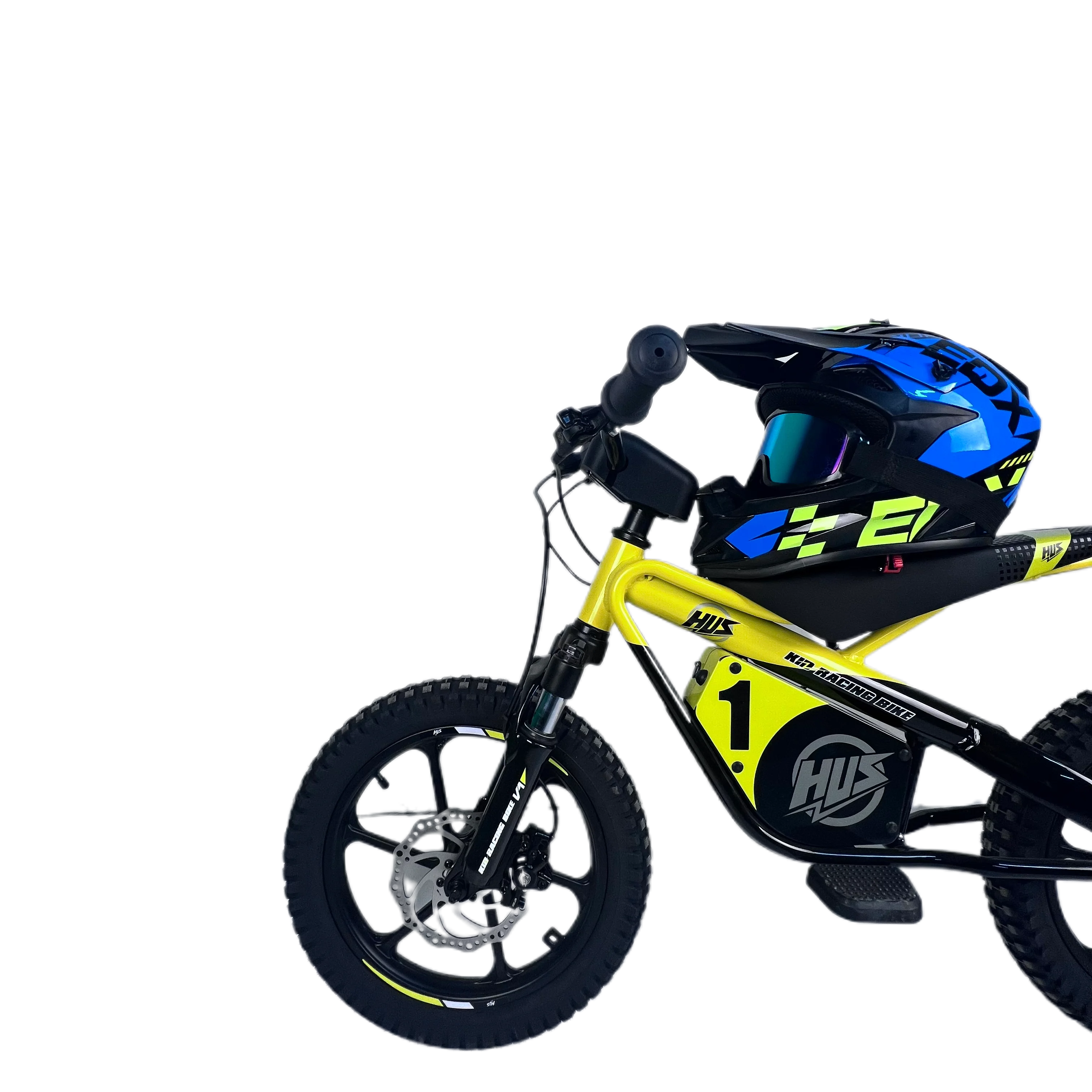 16 Inch Kids Electric Dirt Bike 653W Brushless Motor 33KM/H High Speed 2-Speed Off-Road E-Bike