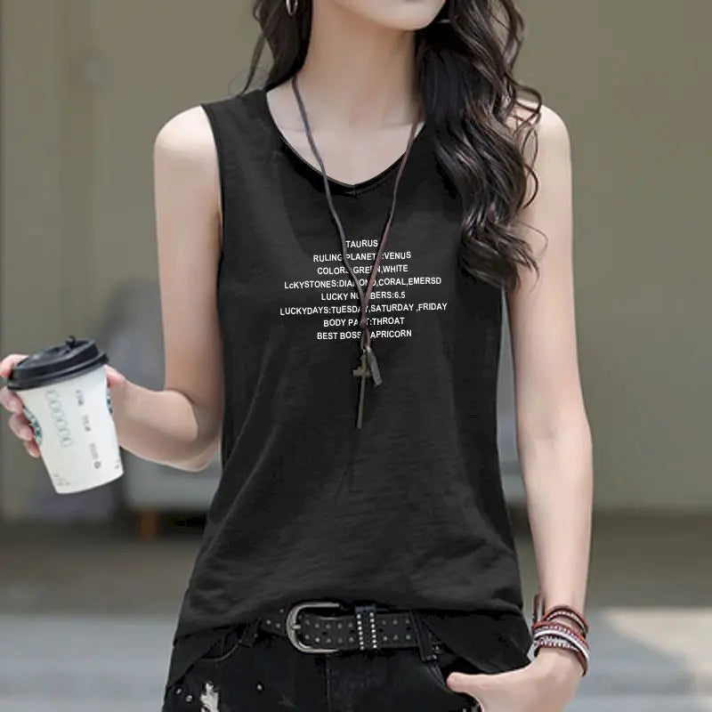 T Shirt Women 2026 New V-neck Loose Top Slub Cotton Letters Wild Short-sleeved Bottoming Shirts Female T Shirt Ins Tide Sexy Top