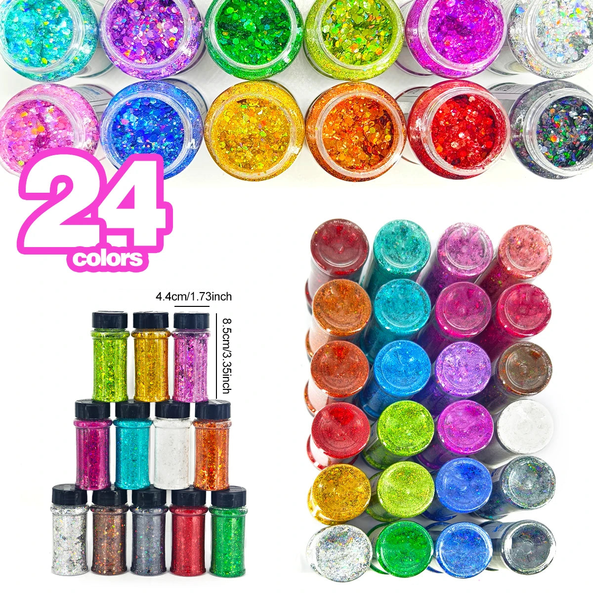 US Warehouse High Bright Glitter Set Free Shipping High Quality Polyester Hexagon Glitter Powder for Resin Crafts Nail