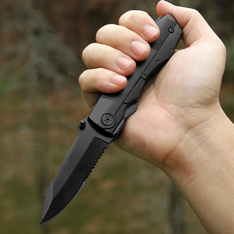Multi-functional outdoor folding knife, with folding wrench sawtooth channel, etc., survival knife in the wild