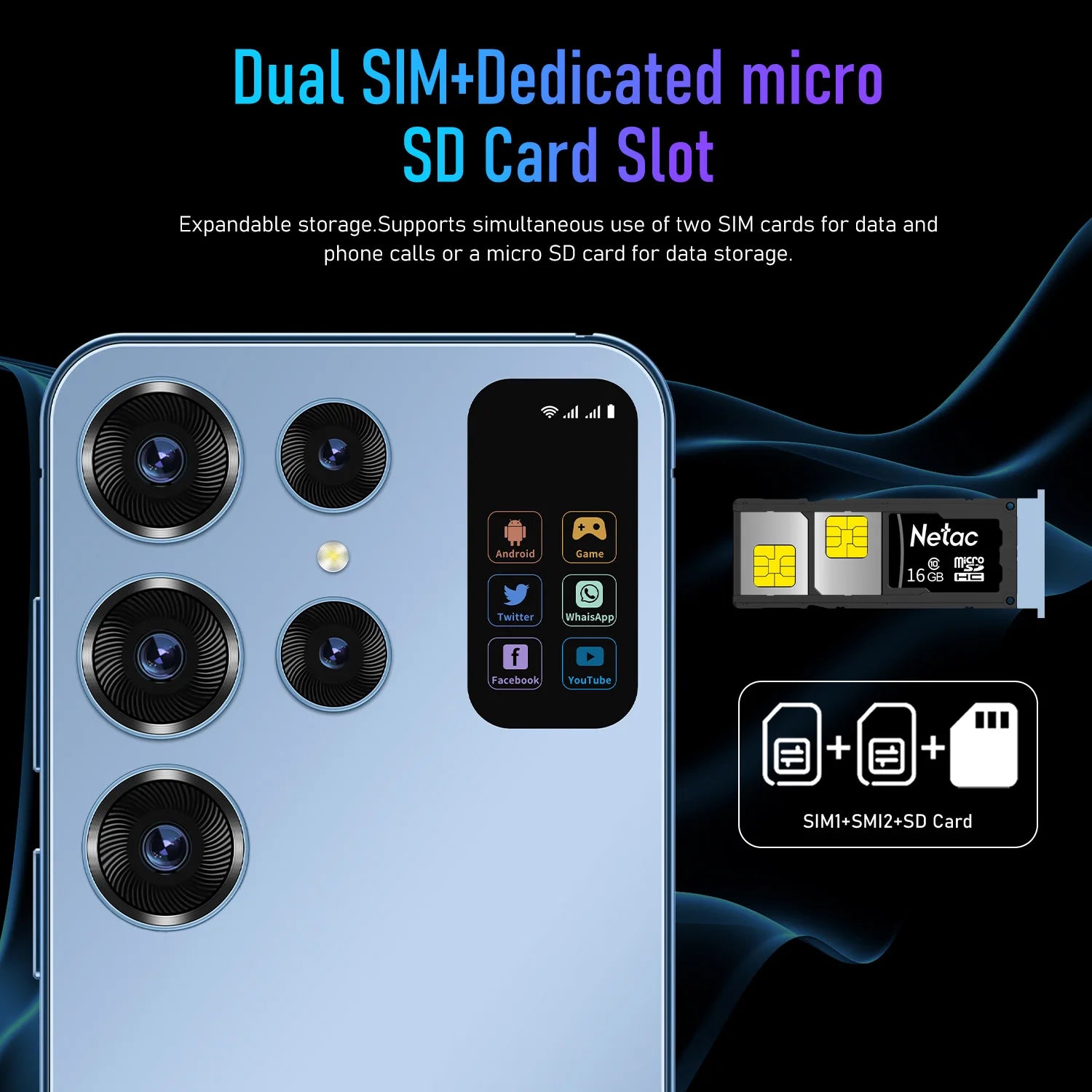 2024 New Ultra-high Speed S24 Ultra 16GB+1TB 5G Smart Phone 7.2-inch 48MP+108MP 8+2 Android 13 Smart Game Phone