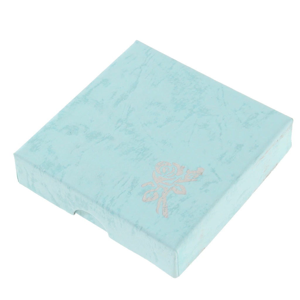 Square Rose Printed Jewelry Packaging Box Bracelet Necklace Storage Case Cardboard Gift Box Jewelry Organizer Case
