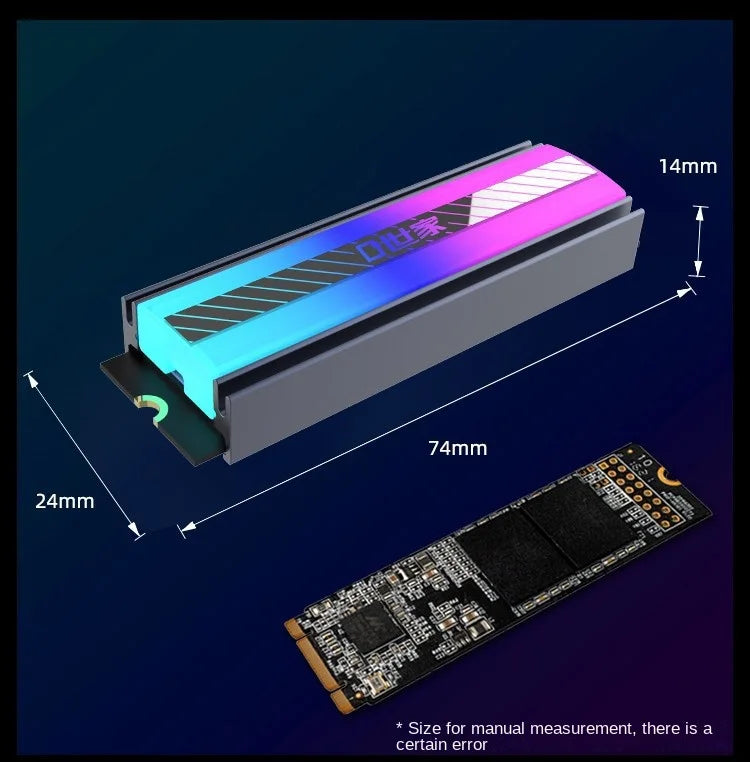 TEUCER M.2 NVME SSD Heatsink Cooler 2280 Aluminum Solid State Disk Drive Radiator for Desktop PC & PS5 Computer Case Application