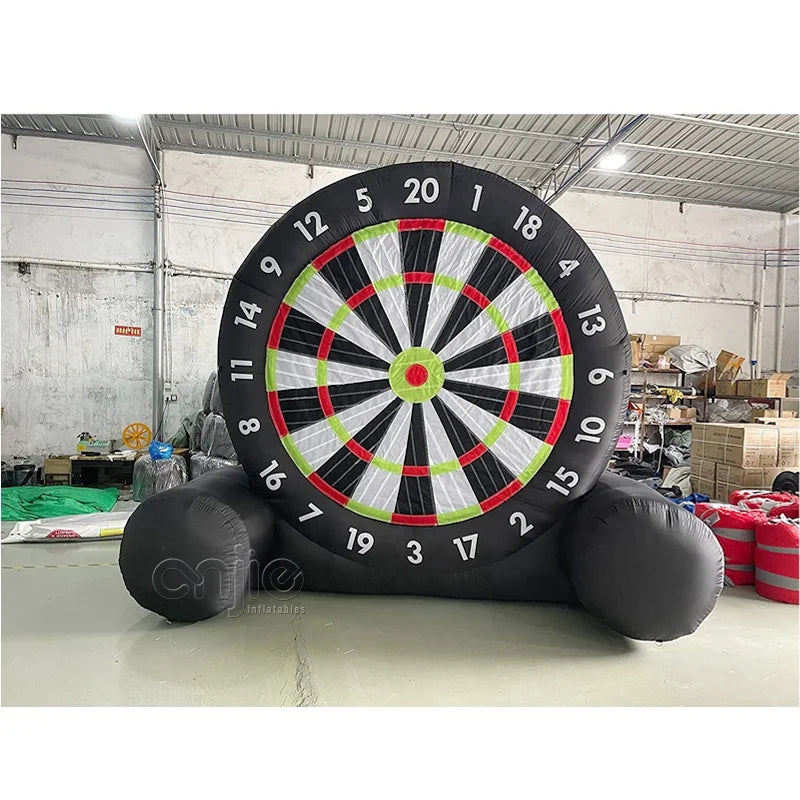 Custom Made 5m High Inflatable Soccer Dart Board Game, Inflatable Soccer Darts Footballs Dart Sport Game
