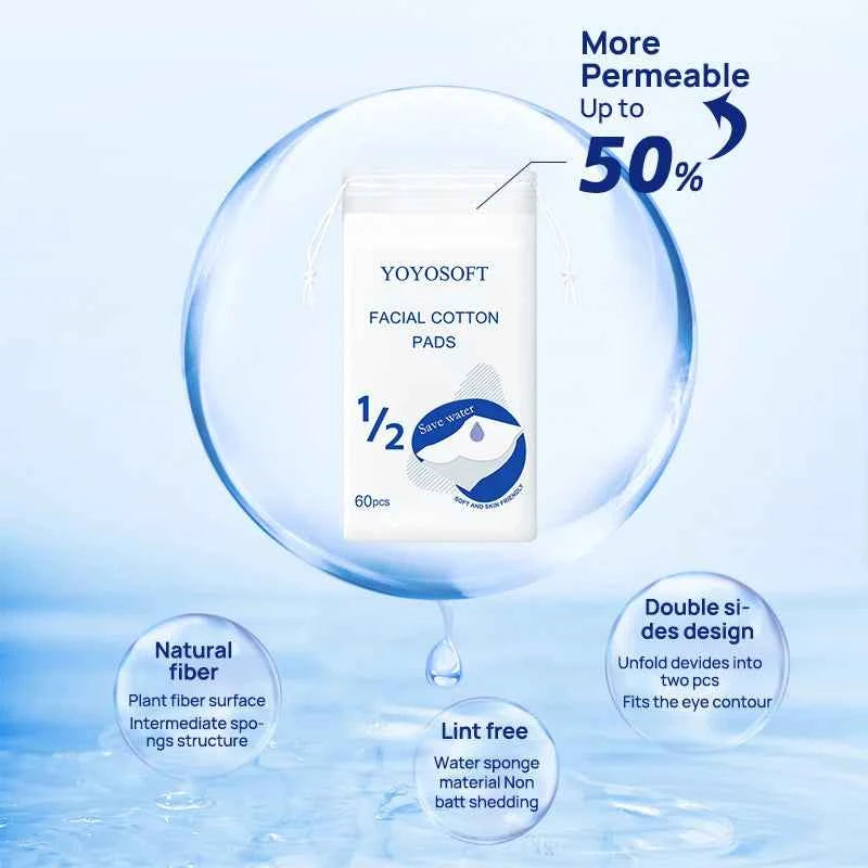 OEM ODM Customization Available Disposable Water Saving Cotton Pads Skin Friendly Facial Cotton Pads