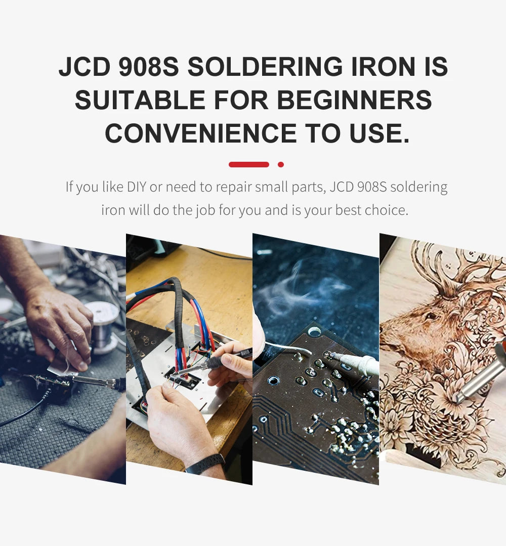 JCD Electric Soldering iron 80W 220V LCD Digital Display Adjustable temperature multimeter soldering iron kit Welding solder908S