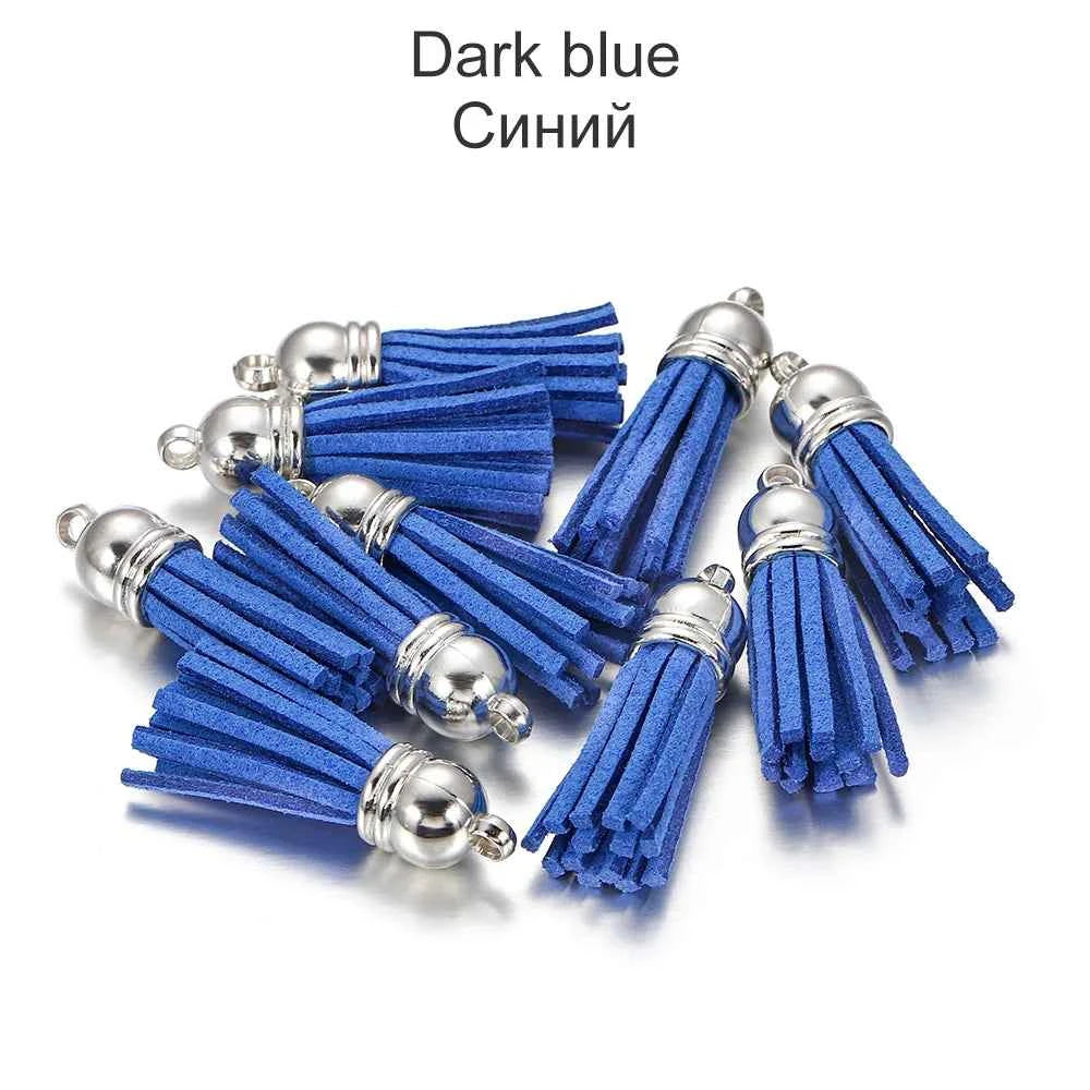 20-60pcs/lot 38mm Tassel Vintage Leather Tassels Fringe for Purl Macrame Pendant For DIY Jewelry Making Supplies Accessories