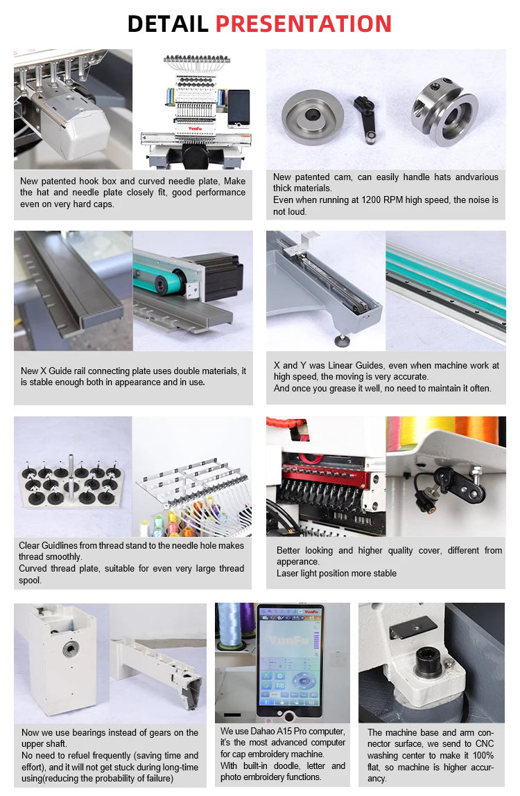 USA Warehouse Stock! High - Quality Single Head Embroidery Machine, Ideal for Quick US Delivery & Custom Apparel Projects