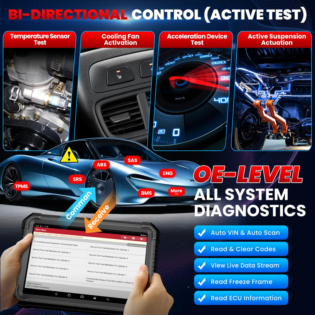 EU warehouse diagnostic tool LAUNCH 2026 X431 PRO3S+ Elite J2534 programming SmarLinkC 2.0 bi directional scanner