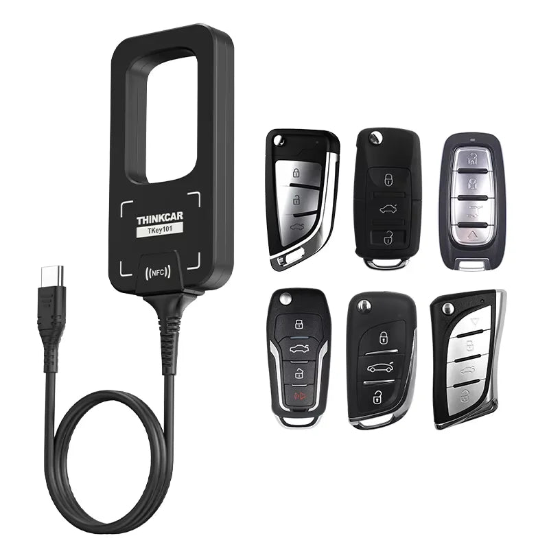 THINKCAR TKEY 101 Universal Car Key Programmer Tool Tkey101 with Super Chip 6 Unit Remote Keys Support 8000+ Car Anti-theft