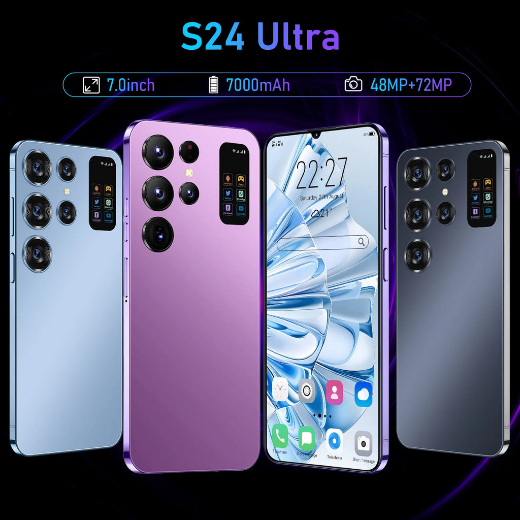 2024 New Ultra-high Speed S24 Ultra 16GB+1TB 5G Smart Phone 7.2-inch 48MP+108MP 8+2 Android 13 Smart Game Phone