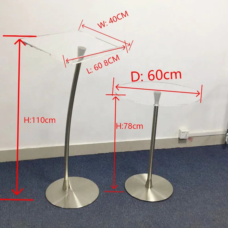 Top Level Crazy Selling Modern Acrylic Lectern Plastic Podium Design for Mall Gym School & Supermarket Use High Quality