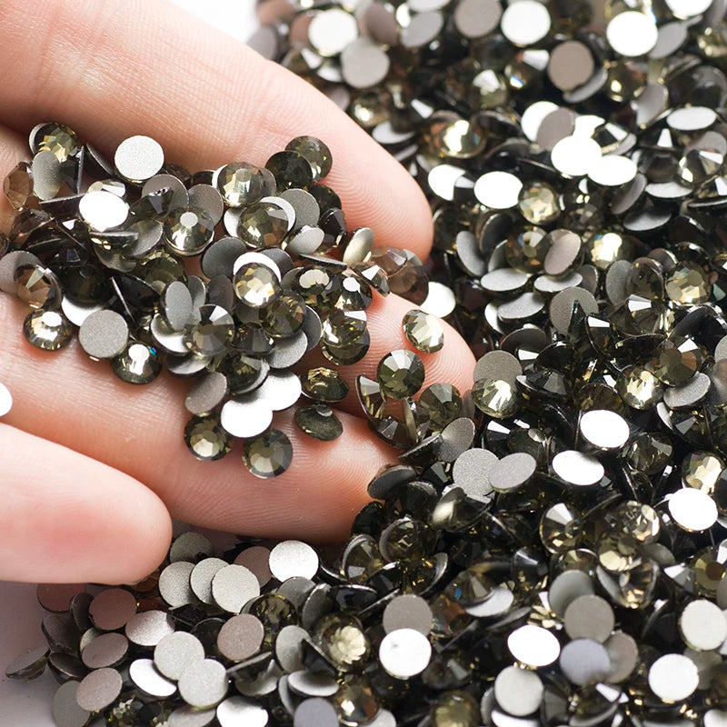 YANRUO 2058NOHF Flatback All Sizes Crystal Rhinestones Stones Nail Clothes for Needlework DIY Crafts Decor Gems