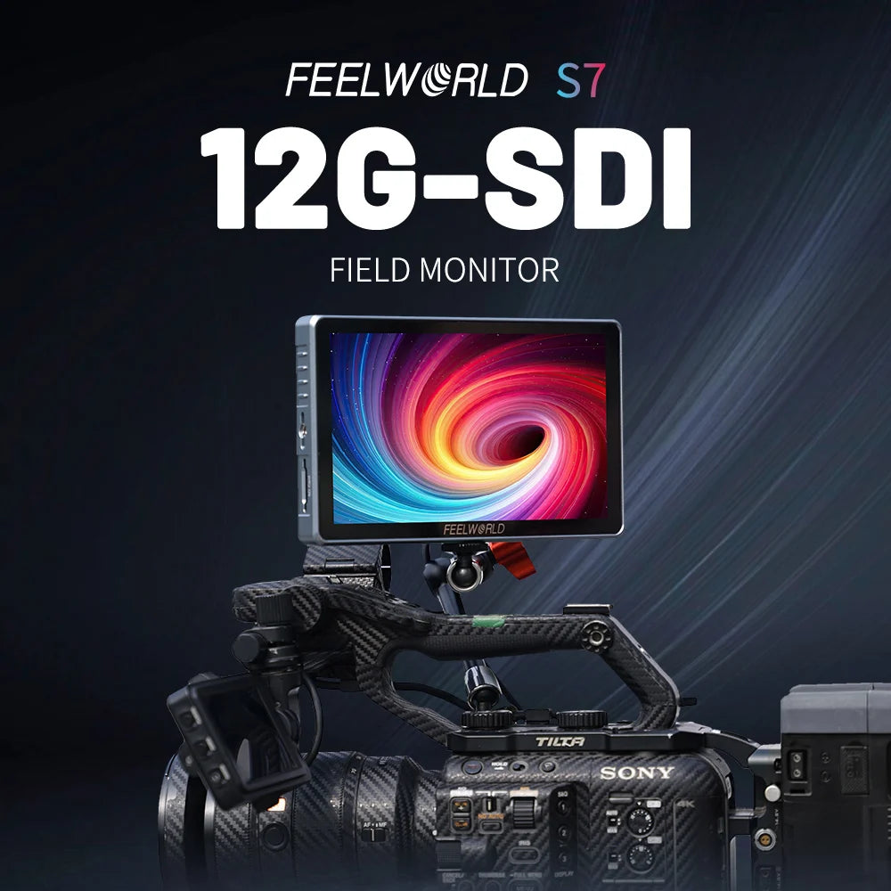 FEELWORLD S7 Camera Monitor 7-inch 1600nit Industrial Touch 12G-SDI Signal Stability Field Monitor Factory Wholesale Custom