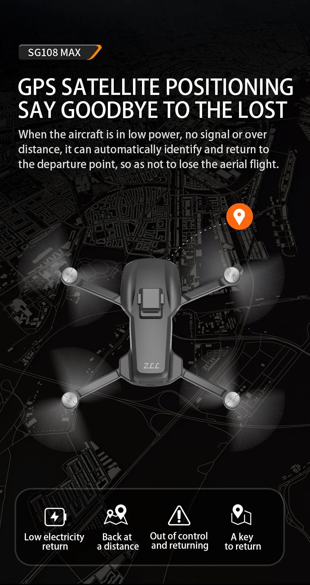 2023 Latest ZLL SG108 MAX RC Drone With 4K 5G WIFI 2-Axis Gimbal FPV Drone With Obstacle Avoidance 1200M Distance RC Drone Toys