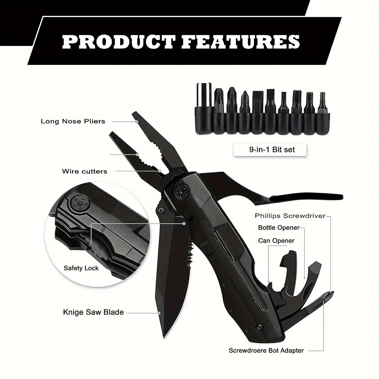 Multi-functional outdoor folding knife, with folding wrench sawtooth channel, etc., survival knife in the wild