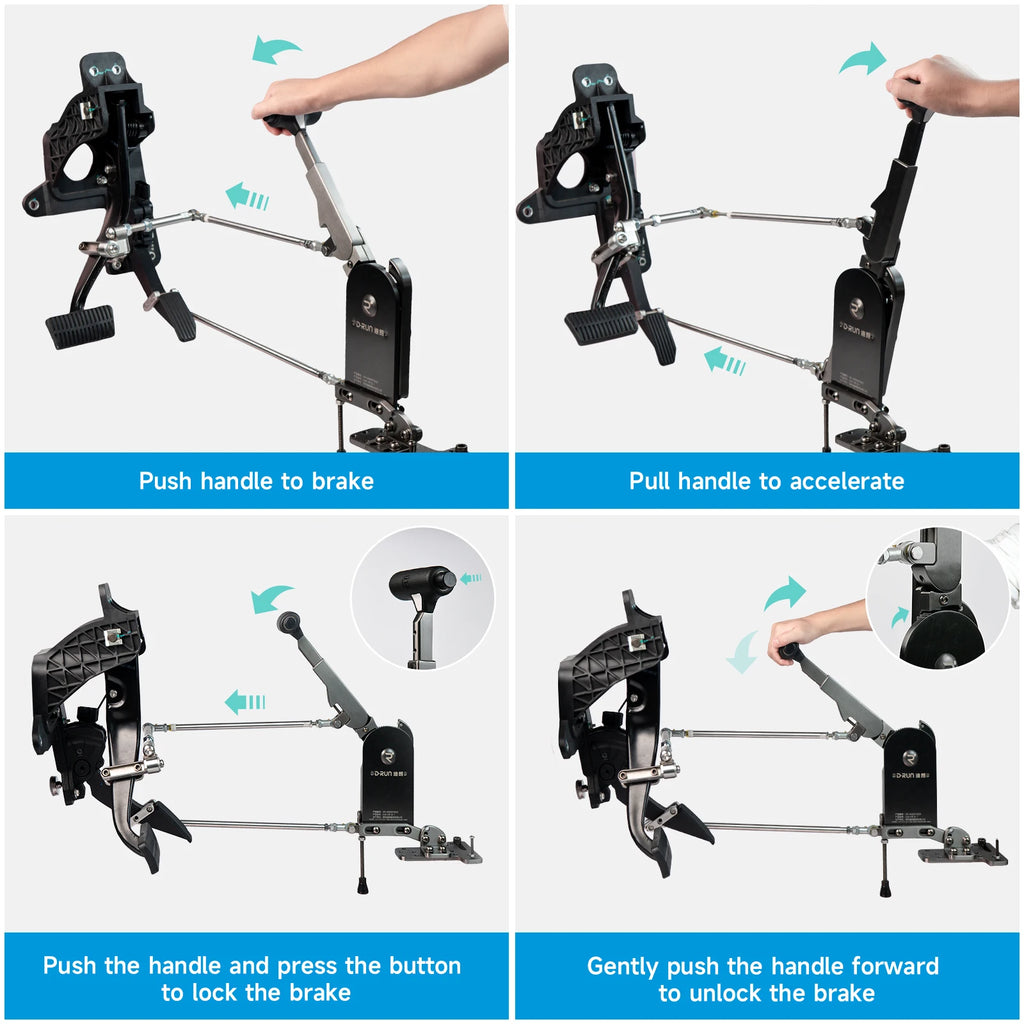 D-RUN 1 Handicap Driving Car Hand Controls for Disabled Drivers Handicap Gas Brake Hand Controls