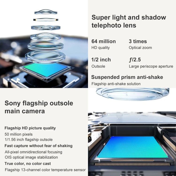 6.74 Inch ColorOS 13.1 / Android 13   8+ Gen 1 Octa Core 64MP OPPO Reno10 Pro+ 5G