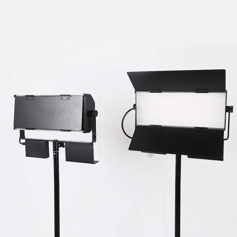 Simock 120W Two Lights with Two Stands Dimmable TV Studio Led Lighting Panel Video for Youtube Tiktok Instagram Photography