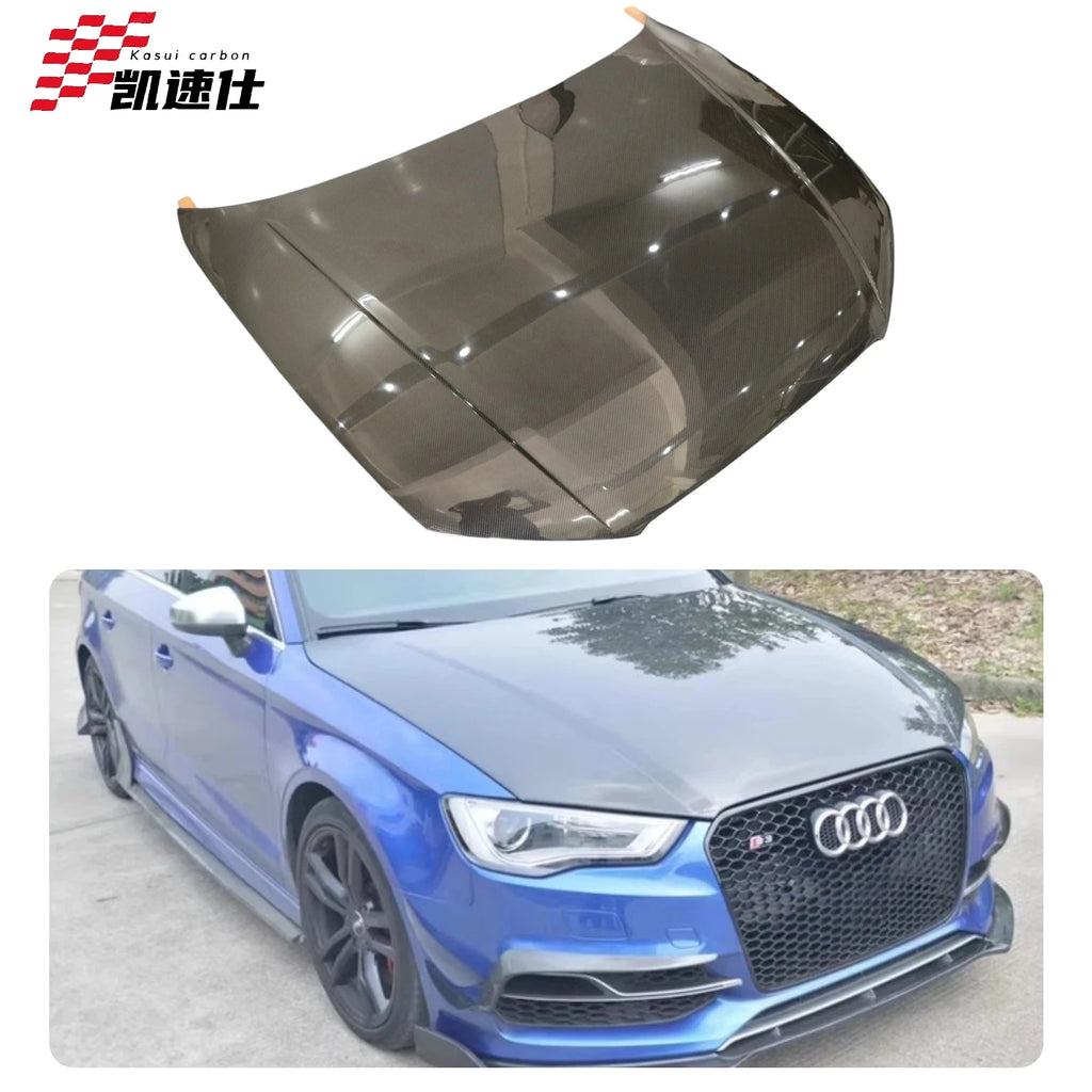 Hot Selling Retrofit Upgrade Body KIts for Audi A3 S3 RS3 KSUI Style Engine Hood Brand New Real 3K Carbon Fiber Engine Cover