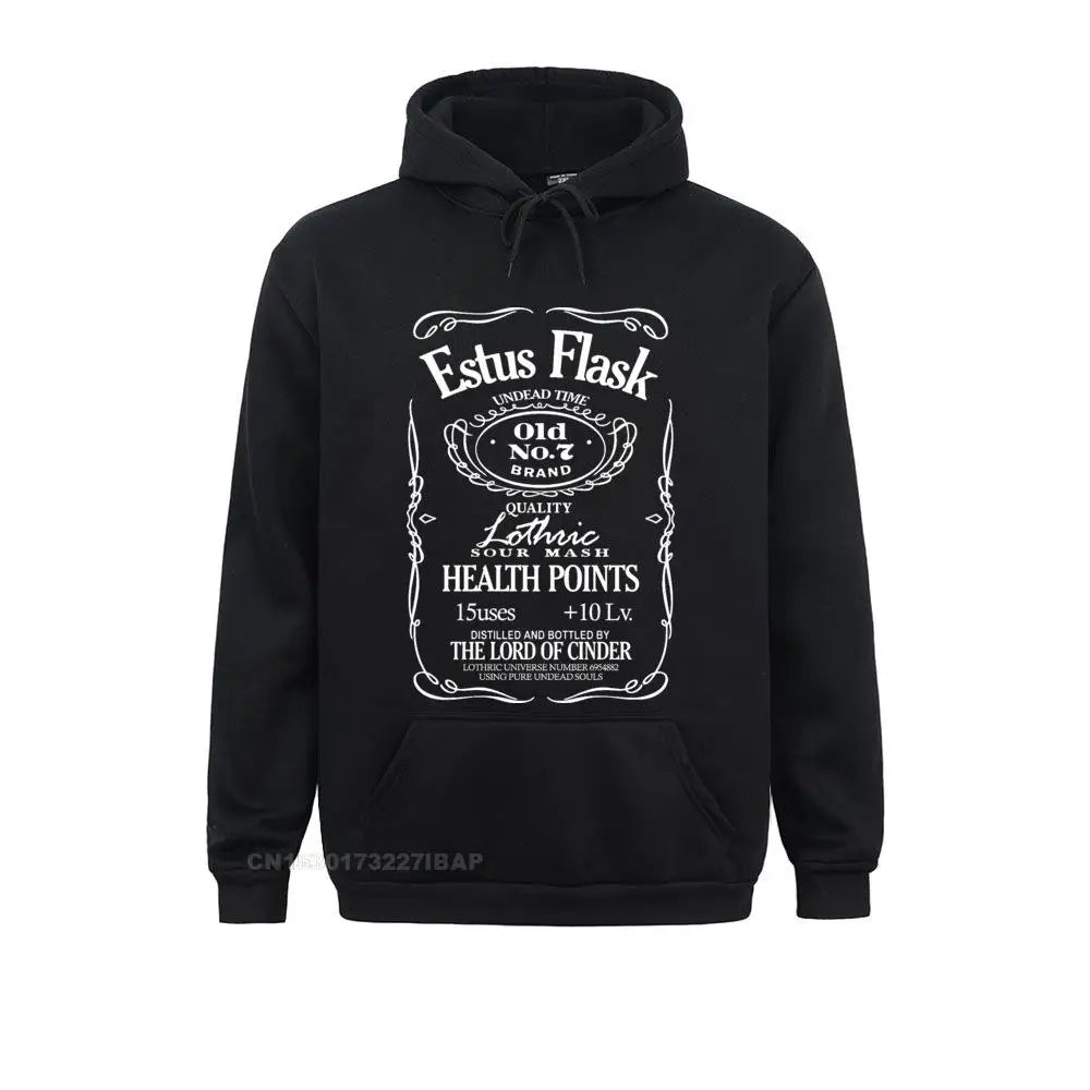 Men's Dark Souls Estus Flask Harajuku Hoodies Game Knight Weapons Drink Sportswear Men Christmas Streetwear Jacket Sweater