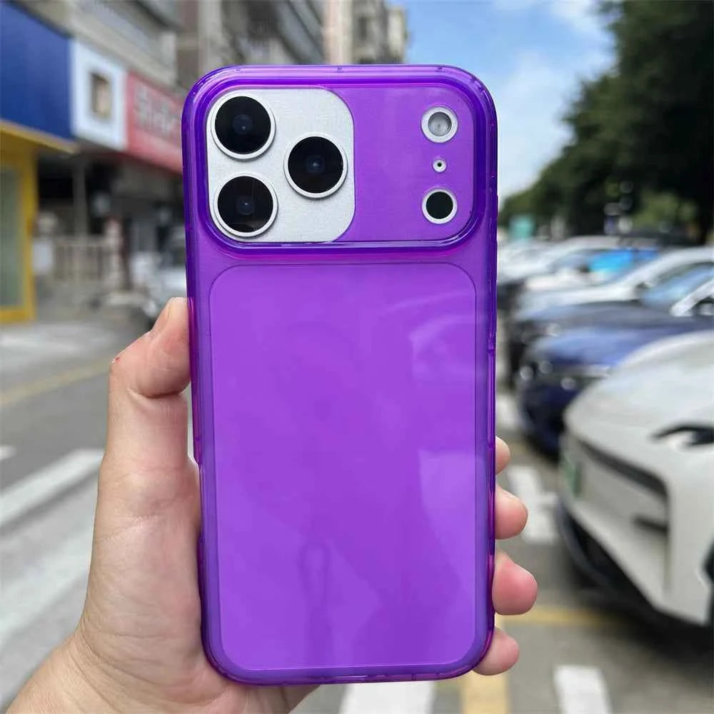 Luminous Neon clear Fluorescent Neon Tpu Silicone Shockproof Phone Cases for iphone 12 13 14 15 16 17 air Pro Max Plus