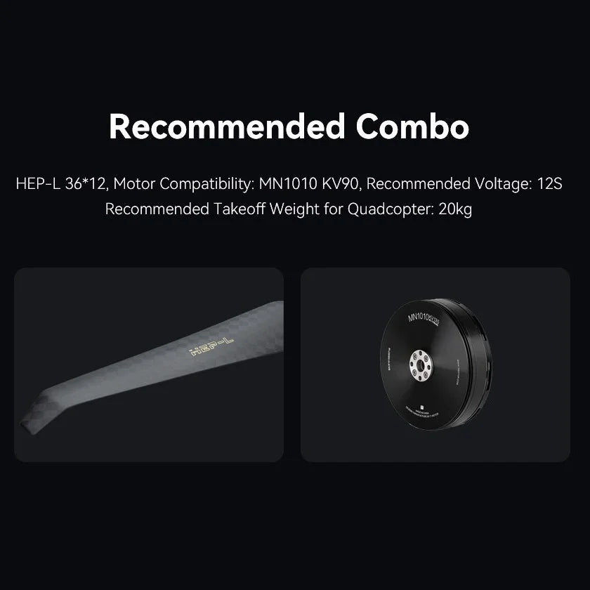 T-MOTOR HEP-L 36*12 Original High Quality Wholesale Fast Delivery Carbon Fiber VTOL PROP 36inch UAV Aircraft Propeller