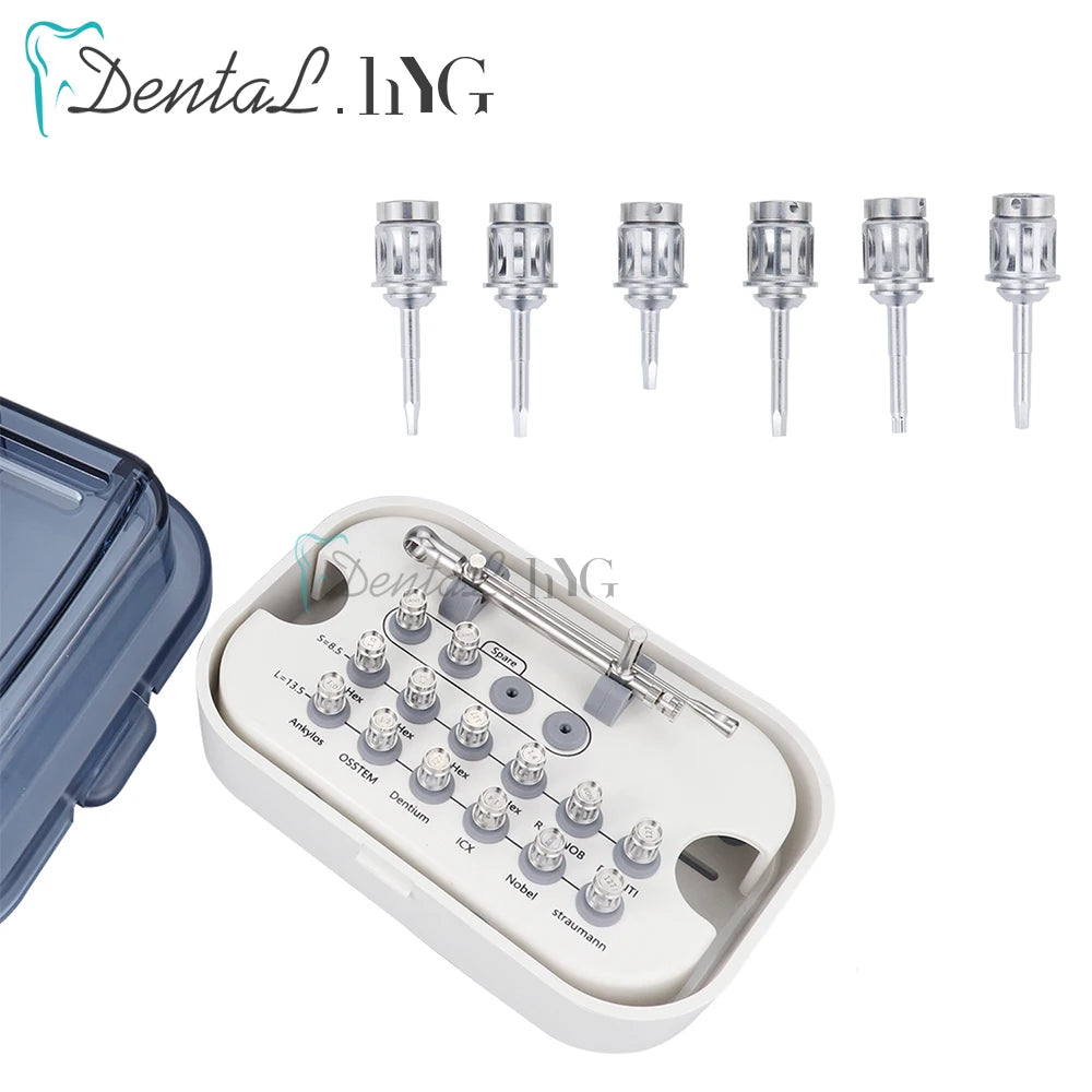 Fast ShipDental Universal Implant Torque Screwdriver Wrench Prosthetic Restoration Ratchet Kits Dentistry Implant Tool 10-70NCM