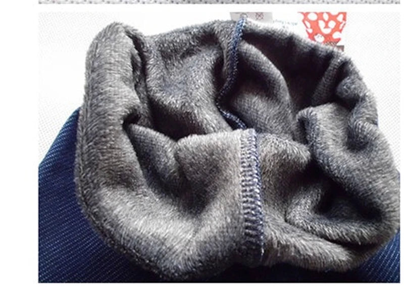 New Autumn Winter Girls Jean Pants Warm Children Leggings Thicken Velvet Bowknot Kids Trousers Baby Girl Pants Icing Leggings