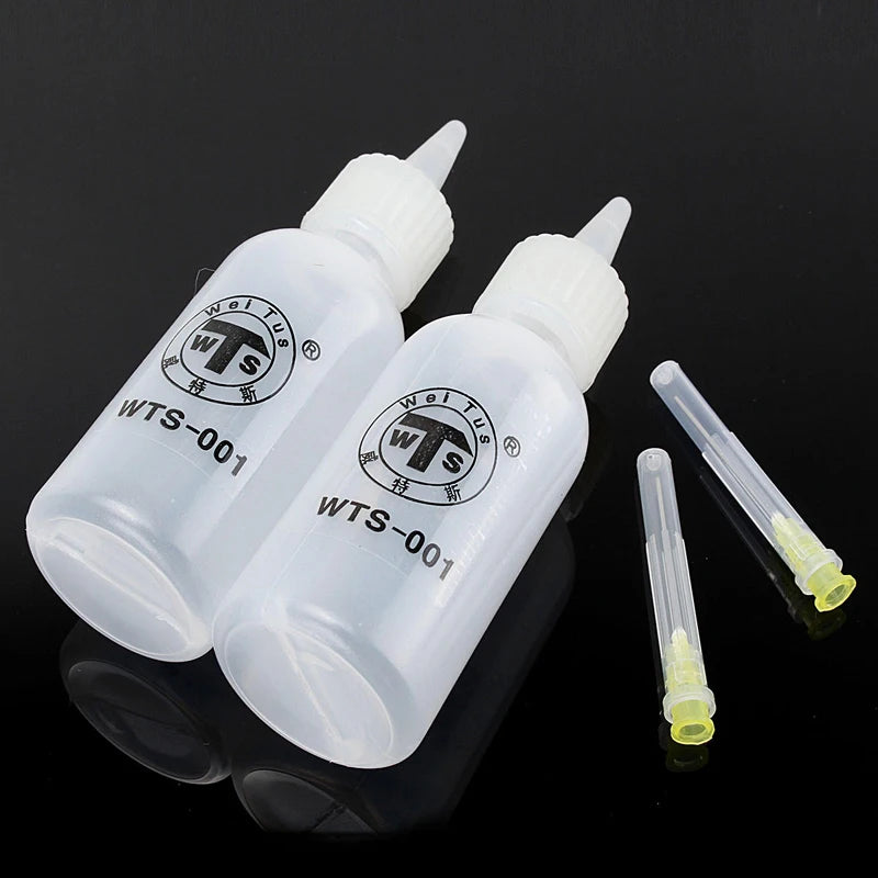 50ml Needle Tip Plastic Rosin Bottle Cleaning Liquid Flux Alcohol Oil Dispenser Plastic Hand Bottle Cleaner DIY Repair