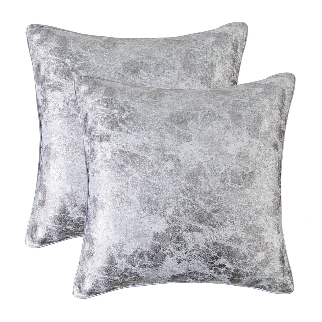 Free Shipping Set of 2 Luxurious Golden Decorative Cushion Case Shinny  Sliver Luxury Jacquard Pillow Covers