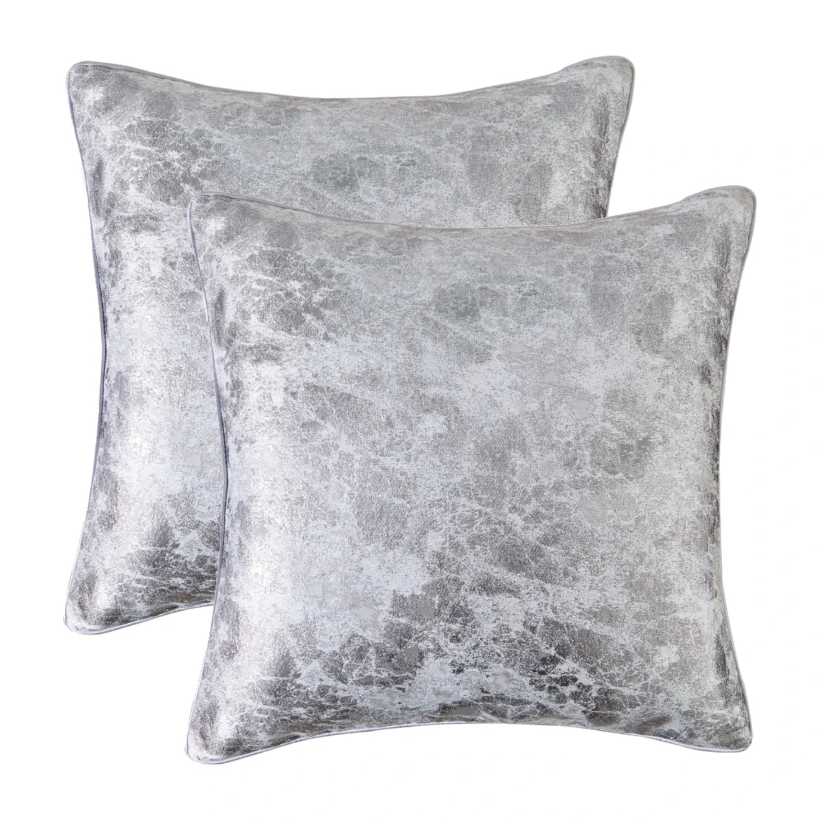 Free Shipping Set of 2 Luxurious Golden Decorative Cushion Case Shinny  Sliver Luxury Jacquard Pillow Covers