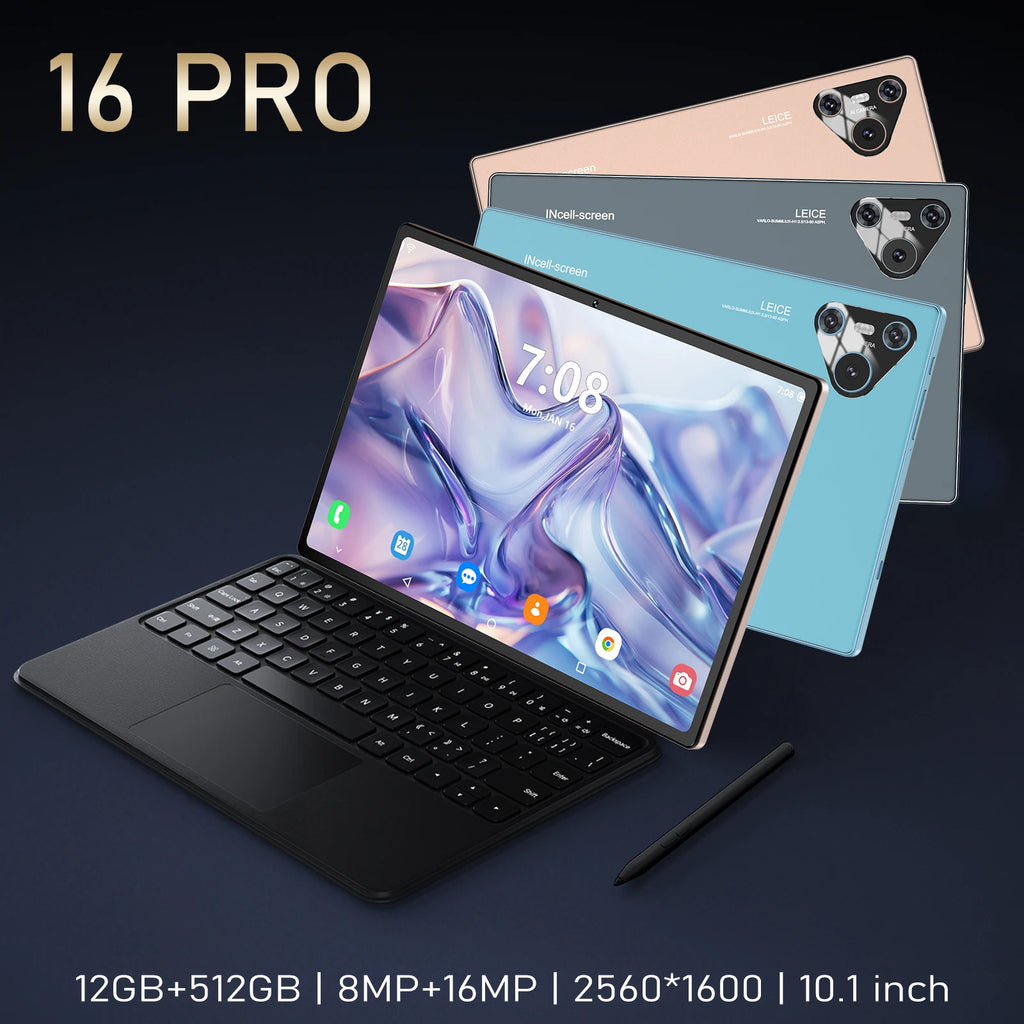 10.1 Inch Dual Camera Tablet PC Large IPS Capacitive Touch Screen 12GB 512GB Android USB 5G WiFi MTK Processor for Entertainment