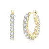 Free Shipping Luxury 14K Gold Filled Round Zircon Earrings Fashionable Full Diamond Hoop Earrings Jewelry Wedding Gift Wholesale