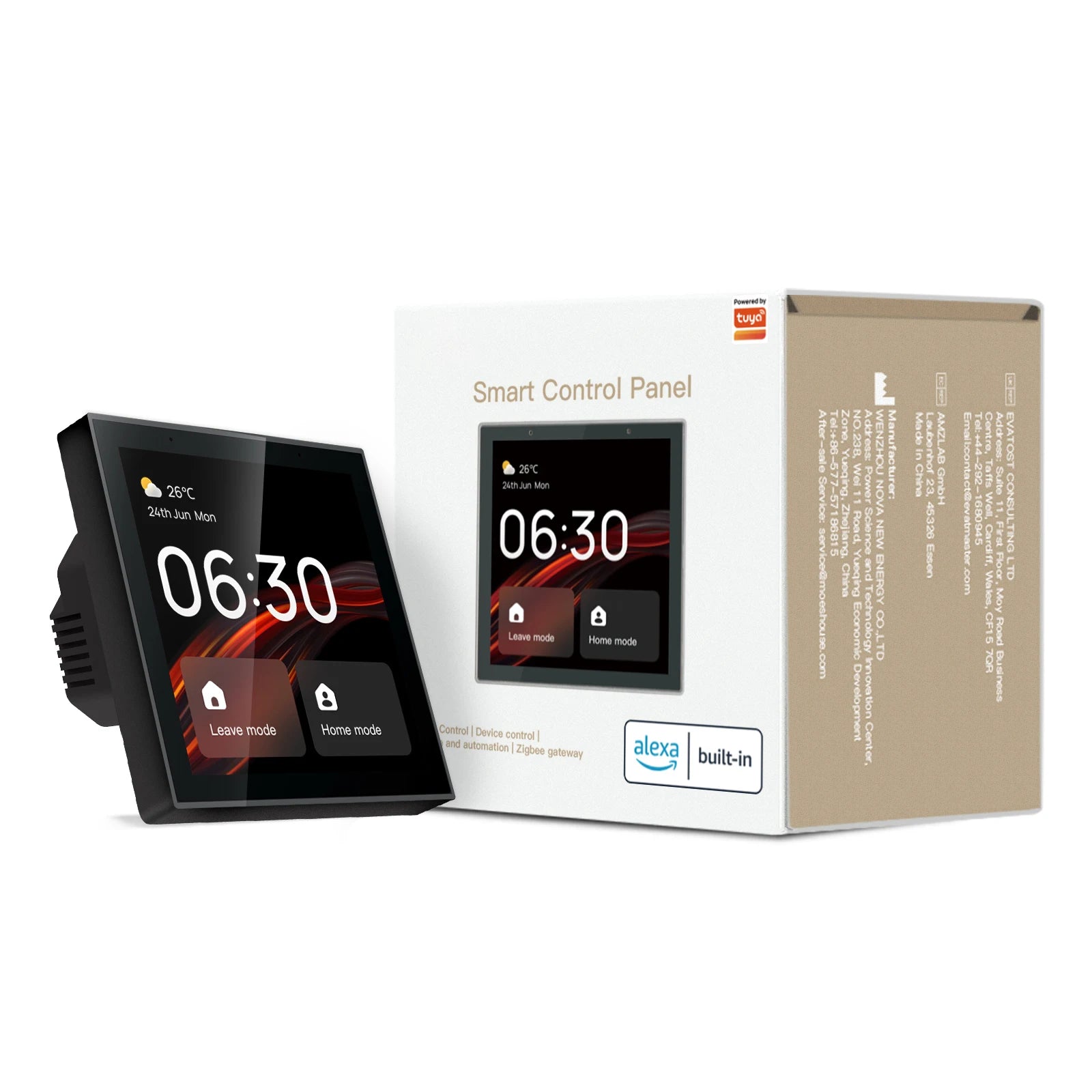 TUOAN  New Trend 4" Alexa APP Control Gateway Tuya Smart Zigbee Gateway Remote Control Panel Sound Control Group Light Dimming