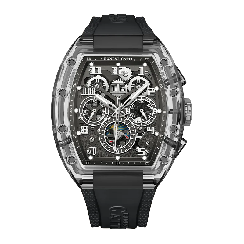 Bonest Gatti Luxury Watches Men Watch Mechanical Tourbillon Wristwatch 3ATM Waterproof Automatic Watch BG6006