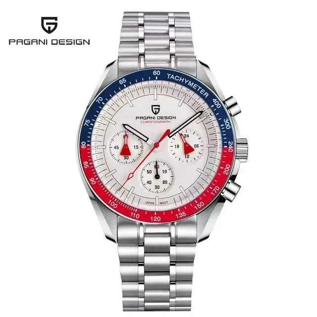 New PAGANI DESIGN Top Mens Watches Automatic Quartz Clock Japan VK63 Business Speed Chronograph Sapphire Mirror Wristwatch 1701