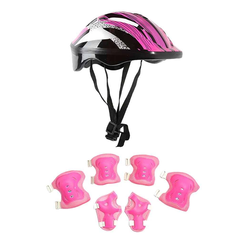 Kids Adjustable Helmet Protective Gear Set Sports Knee Elbow Wrist Pads for Children Boys Girls Bike Skateboard Scooter Roller