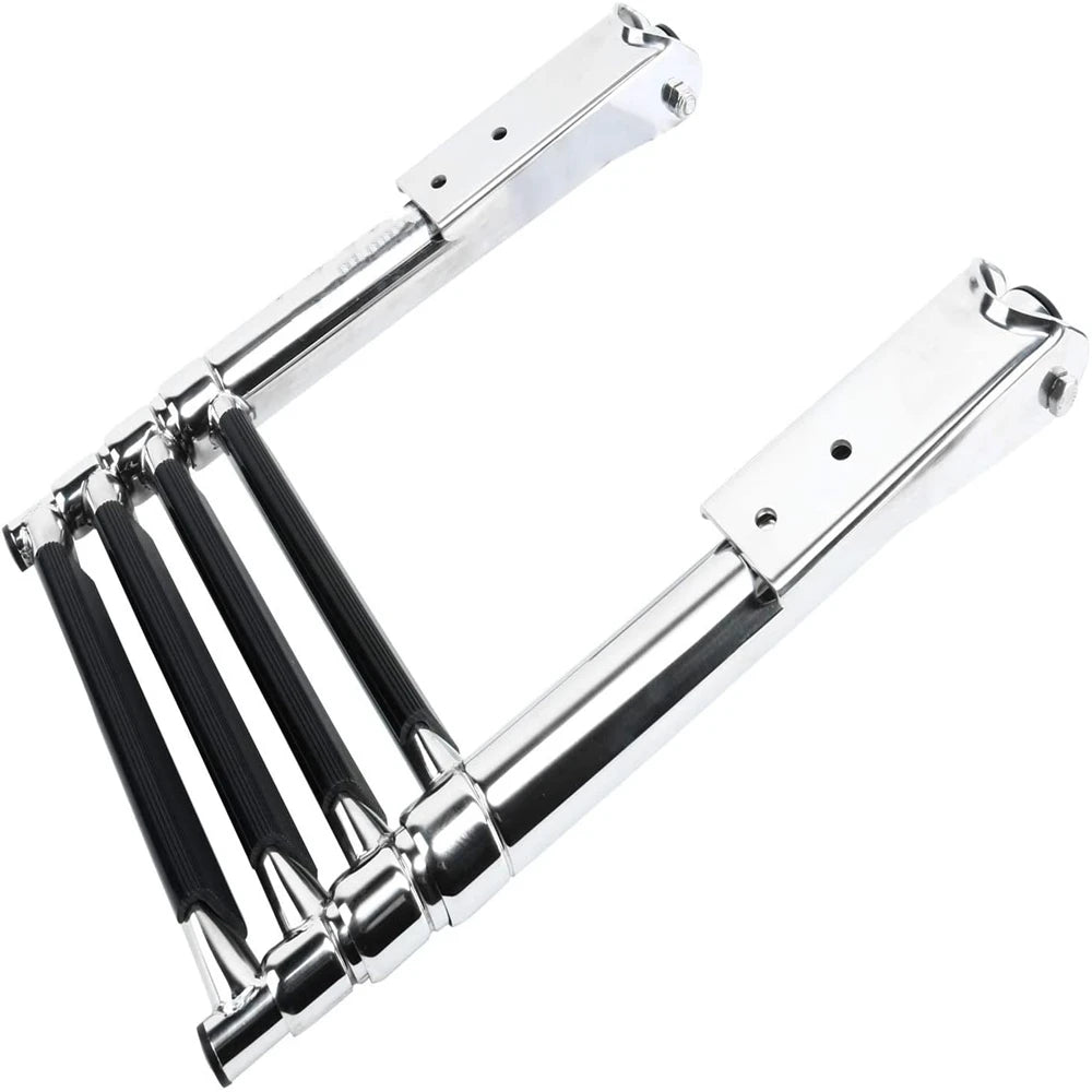 Boat Rope Ladder Extension Swim Assist Folding Ladder 4 Steps for Sailboat Kayak Canoe