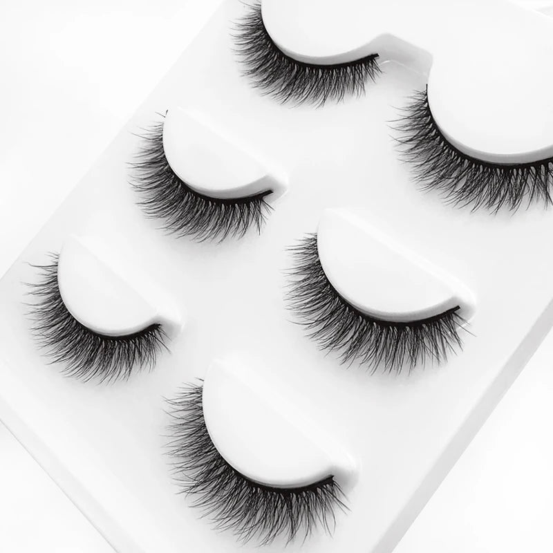 SHIDISHANGPIN 3 pairs 27 styles 3D Faux Mink Hair Soft False Eyelashes Fluffy Wispy Thick Fake Lash Handmade Eyelash Eye Makeup